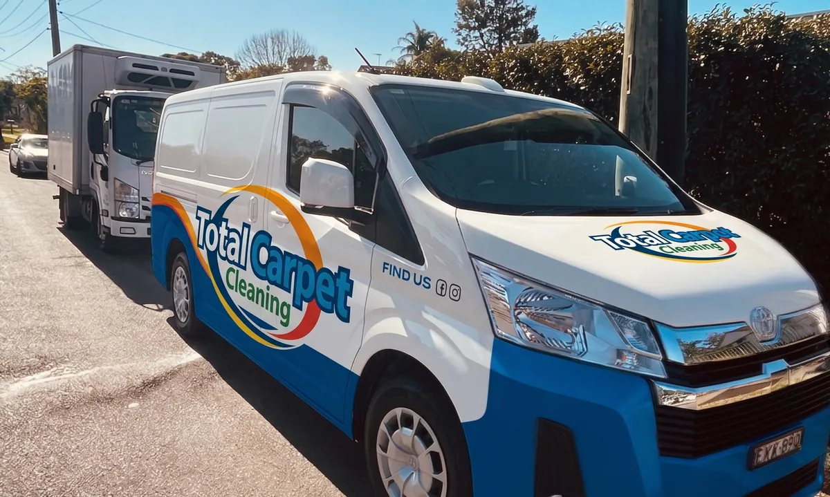 Total Carpet Cleaning van on the road serving Campbelltown and surrounding areas