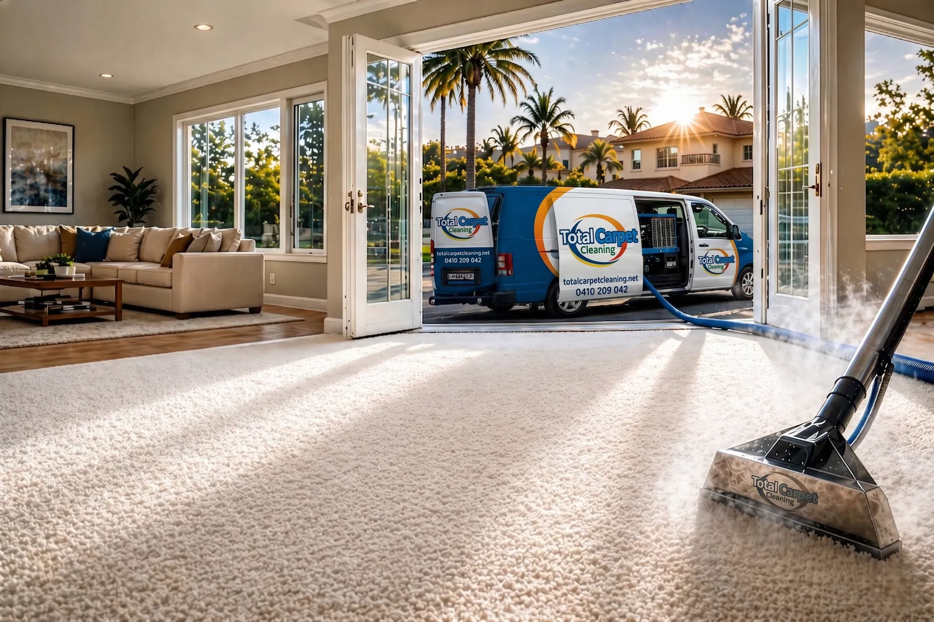Total Carpet Cleaning van serving Campbelltown and Liverpool areas